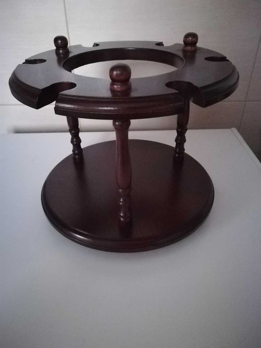 Carrinho chá e garrafas | suporte p. garrafa e 6 copos de pé - vintage