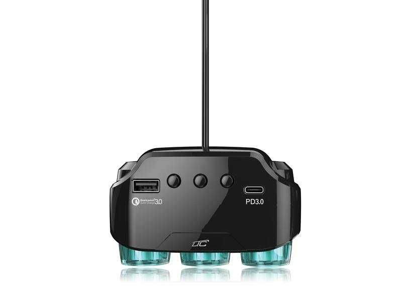 Rozdzielacz Gniazda Zapalniczki 12-24V QC3.0+PD