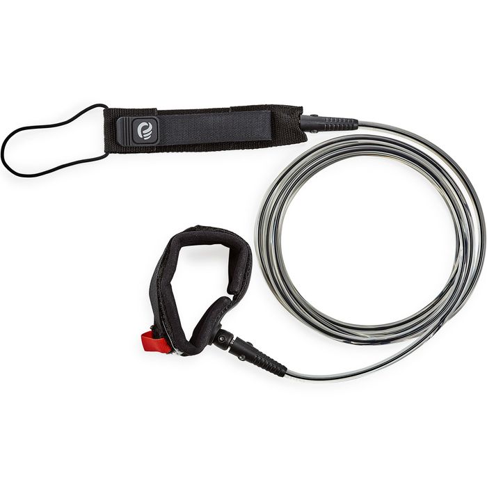 Prancha de Surf em Espuma 500 8'6'' com um leash e 3 quilhas.