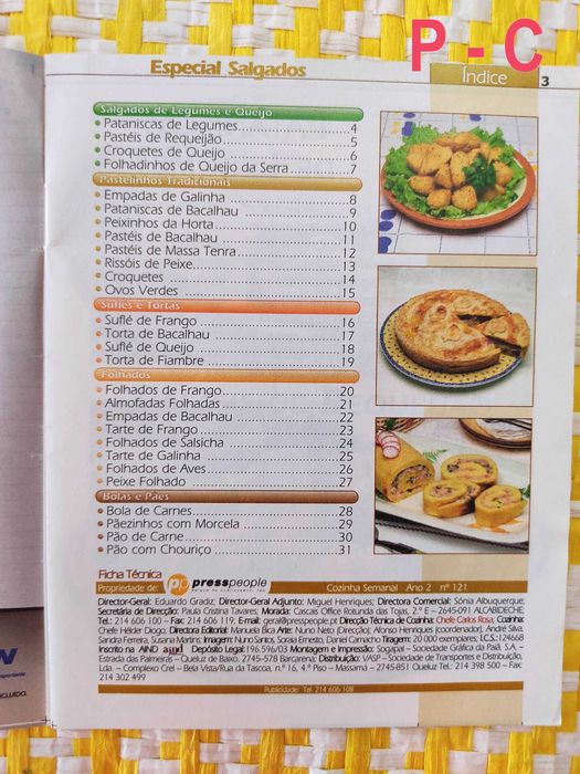 RECEITAS DE COZINHA – Pack C  - Revista Cozinha Semanal