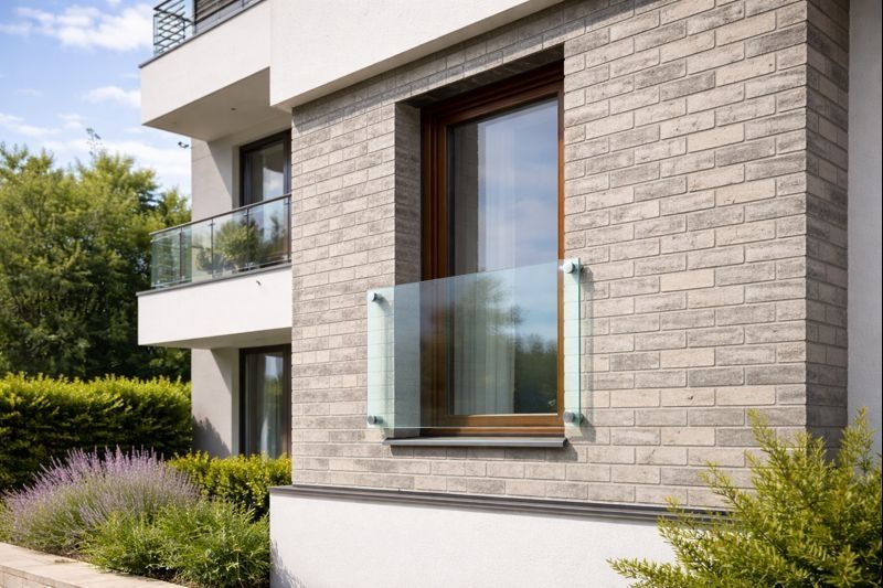 Balkon Francuski Szklany ESG VSG Gotowy Zestaw