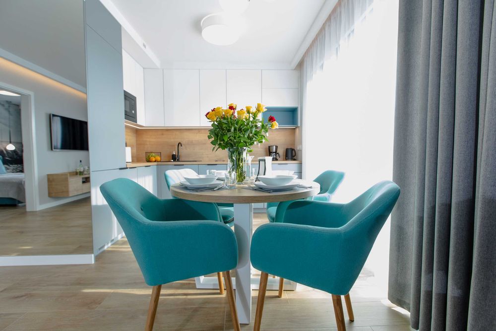 Apartament TURKUSOWY Gardenia Dziwnów z widokiem na morze 20m od plaży