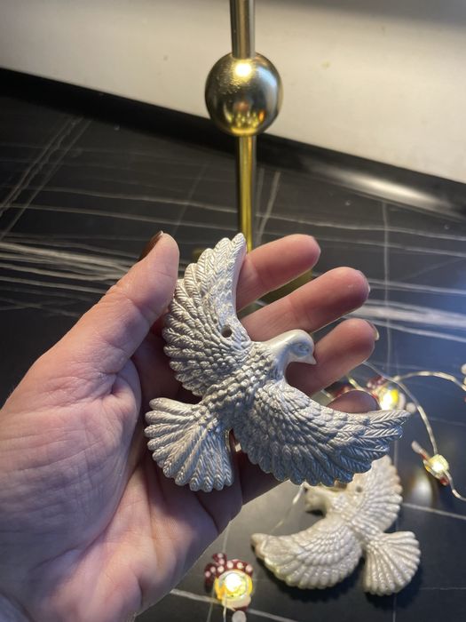 Новорічні іграшки фігурки горлиць( голубів), ручна робота!