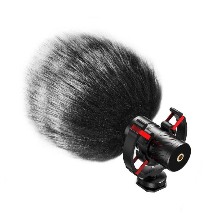 Microfone Shotgun Mamen MIC-08 Supercardióide p/ Câmaras e Telemóvel (Novo)