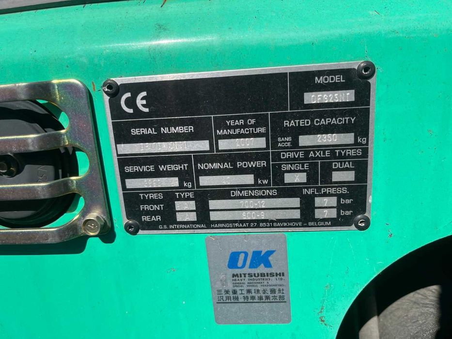 Wózek widłowy Mitsubishi FG25NT Przesuw LPG 2007 rok