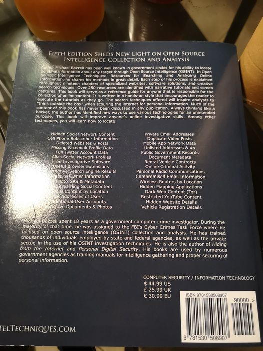 Open source intelligence techniques osint