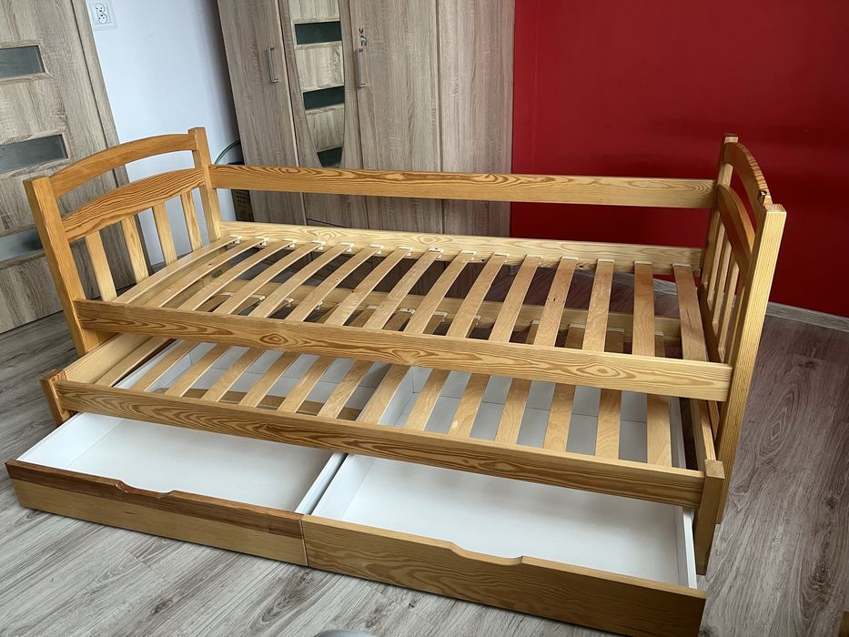 Łóżko podwójne wysuwane