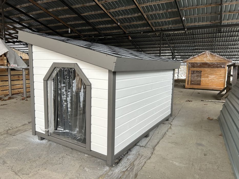 Велика утеплена собача буда для собак будка