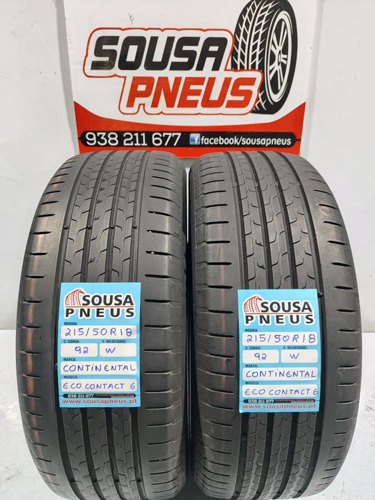 2 pneus semi novos 215-50R18 Continental - Oferta dos Portes