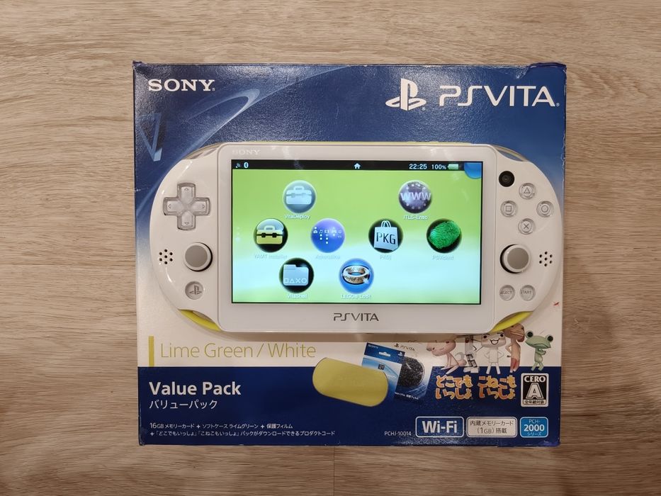 PS Vita Lime Green / White Versão Japonesa Desbloqueado C/Henkaku