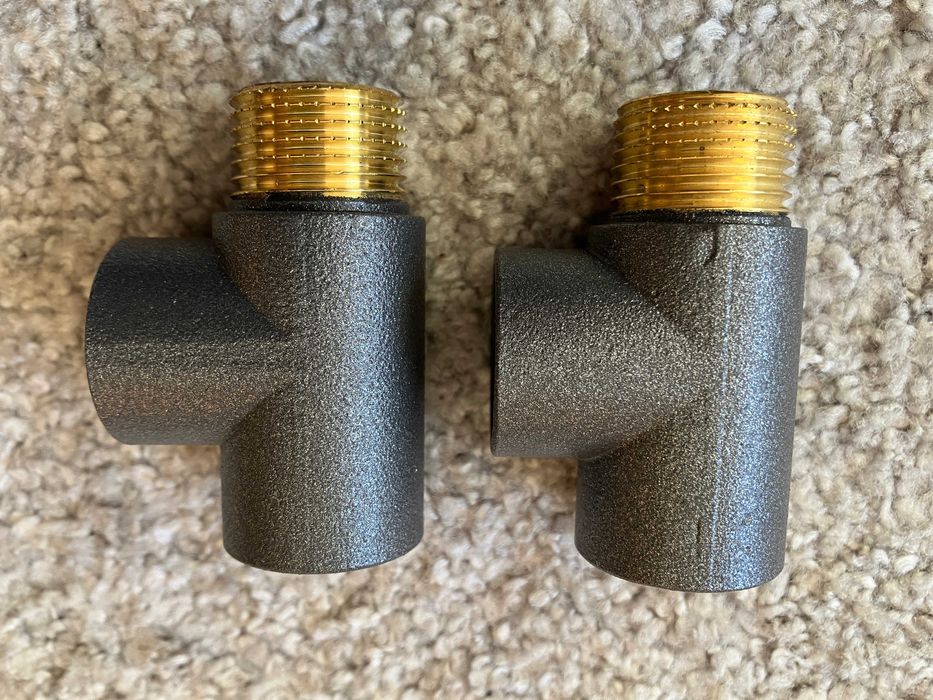 2 x Trójnik nyplowy szary 1/2''