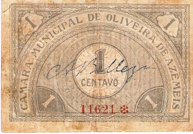 Nota de 1 centavo com cerca de 108 anos
