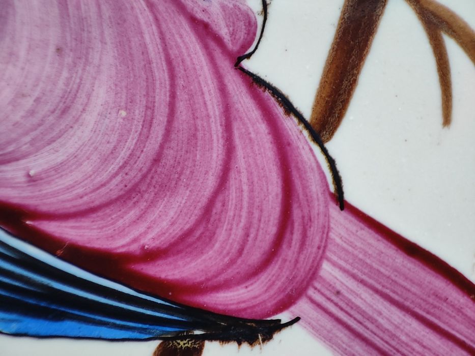 Francja Henri Chaumeil, fajans ręcznie malowany talerz lata 1920, 24см