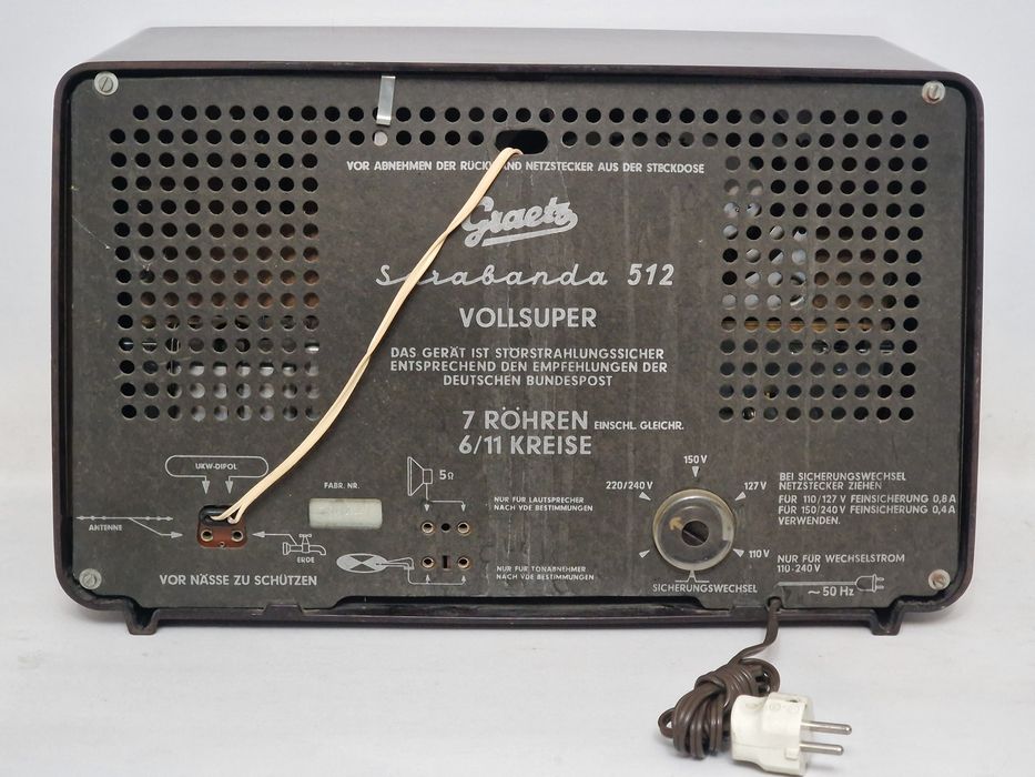 Rádio antigo reparado Graetz