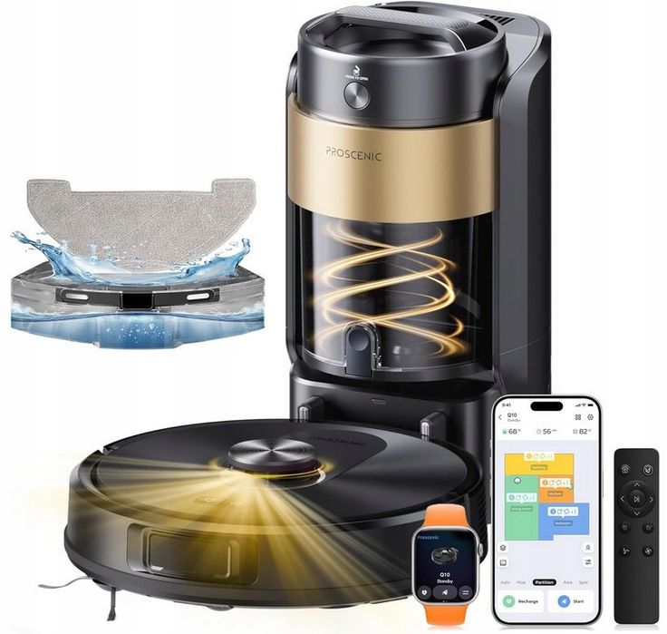 Robot sprzątający Proscenic Q20Plus ze stacją 10000 Pa 4l LASER LiDAR MOP