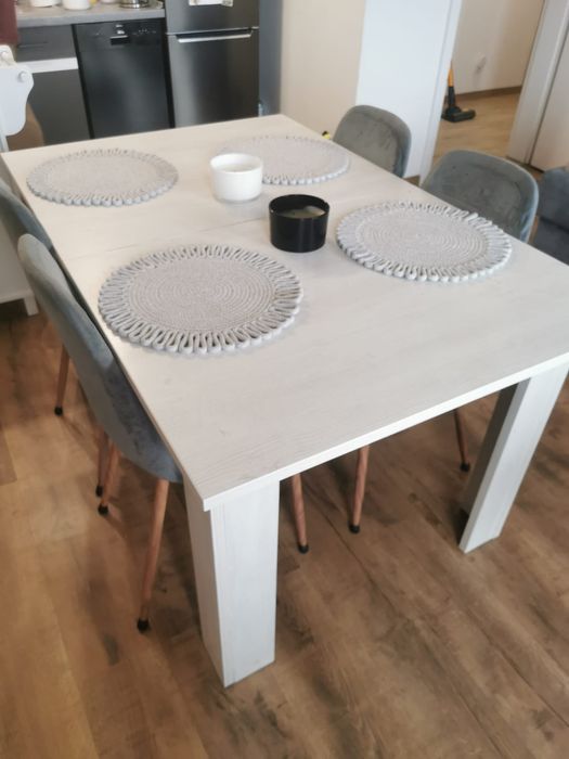 Stół Skandywaski biały rozkładany 140/90 , 180/90