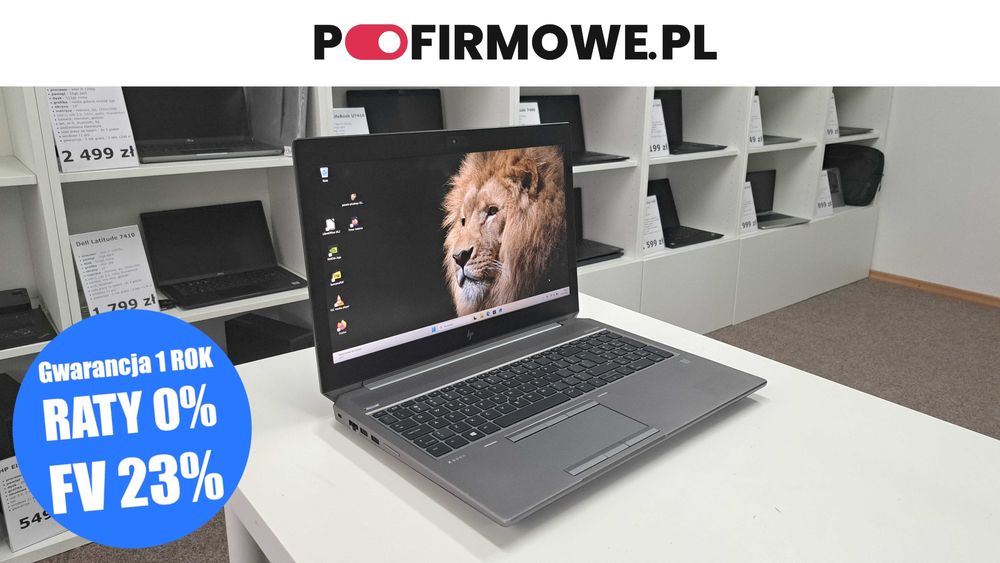 Wydajny HP ZBook 15 G6 15,6" i9-9gen 32GB 512SSD nVidia T2000 IPS Full HD LTE Windows 11 Gwarancja Faktura VAT 23% Klasa A
