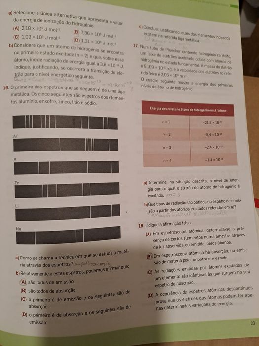 Caderno de atividades 10° FQ