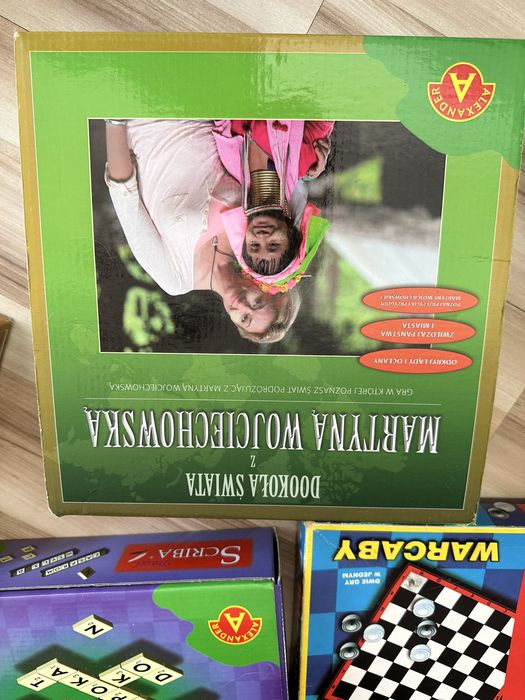 Zestaw gier planszowych monopoly 5 sekund chinczyk warcaby puzzle