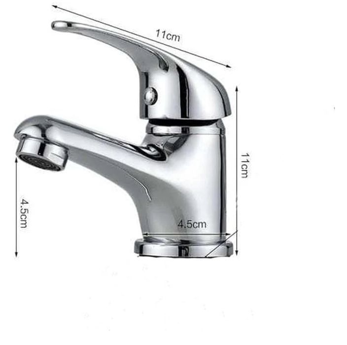 Chromowana bateria umywalkowa jednouchwytowa