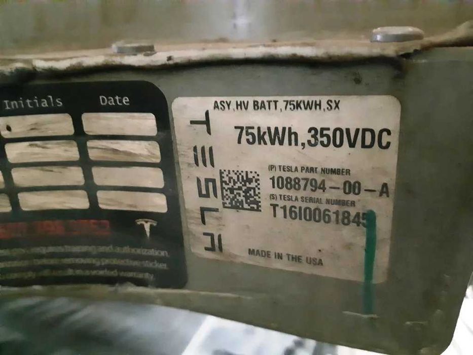 Bateria Tesla Model S 2016-2021 (fase 2) 75KWH