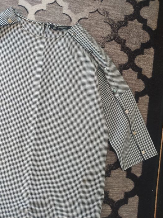 Sukienka Zara oversize czarno biała z długim rękawem jak nowa