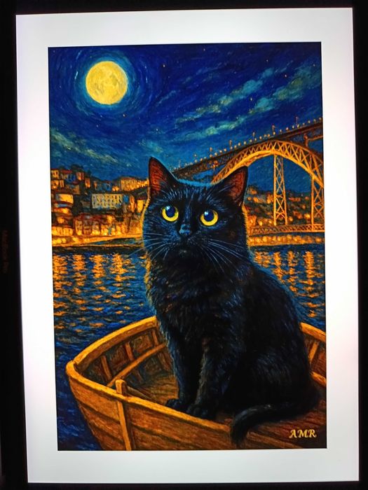 Poster Gato preto no Douro