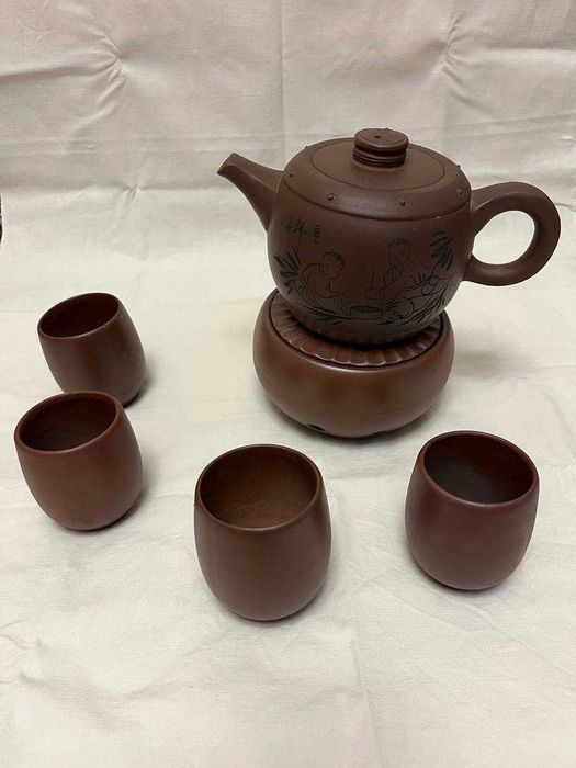 Продам чайний набір з ісинської глини (6 предметів)