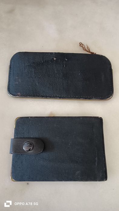 Espelho c/pente e carteira de costura antiga