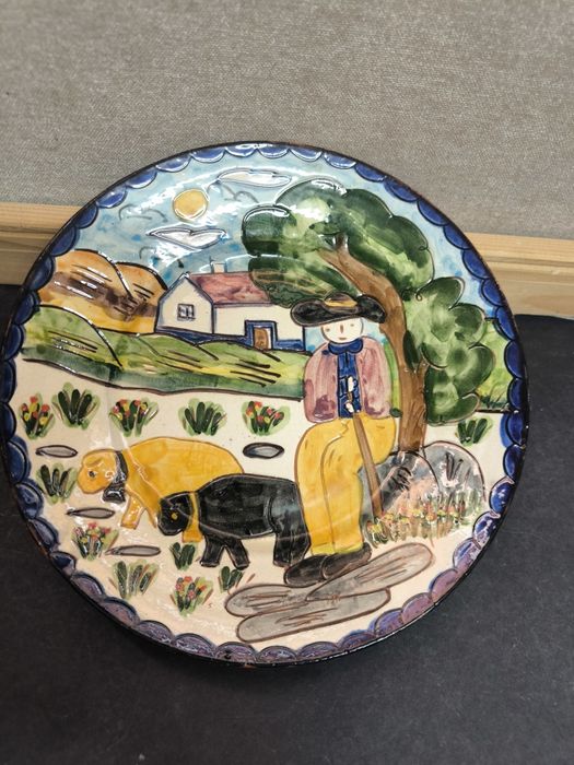 Prato artesanal - Pastor com ovelhas