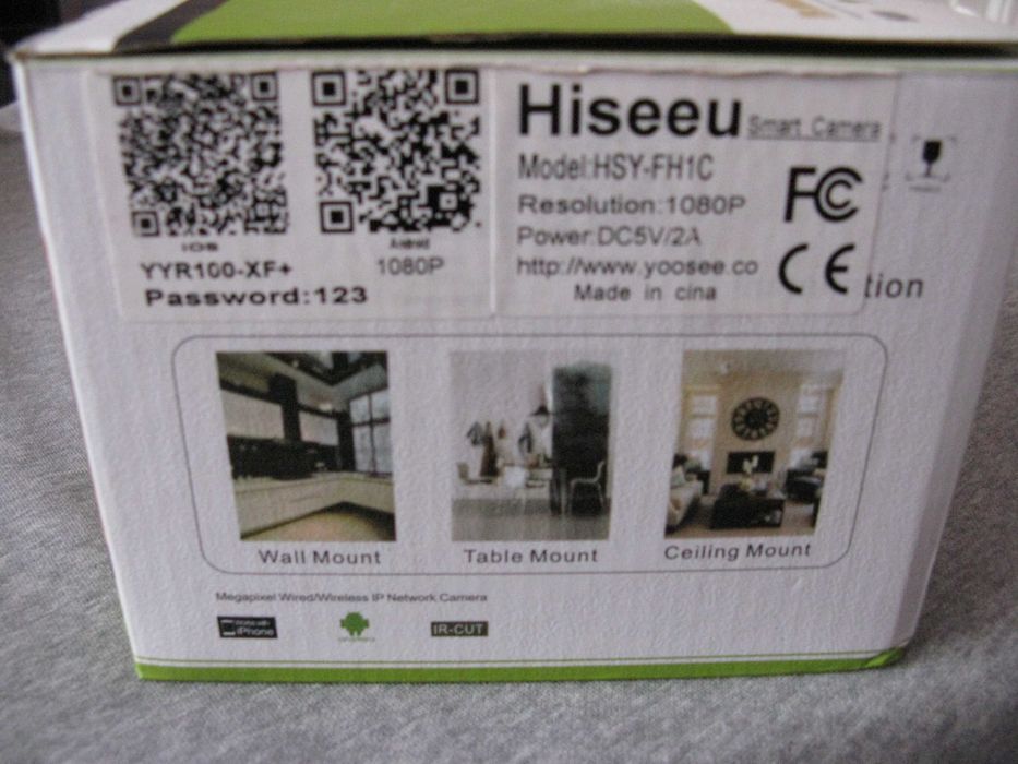WiFi видеокамеру марки"Hiseeu",мод: HSY-FH1C