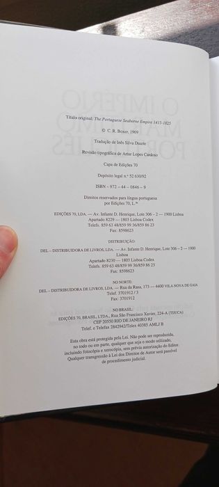 C. R. Boxer O Império Marítimo Português 1415 a 1825 (Edições70, 1992)