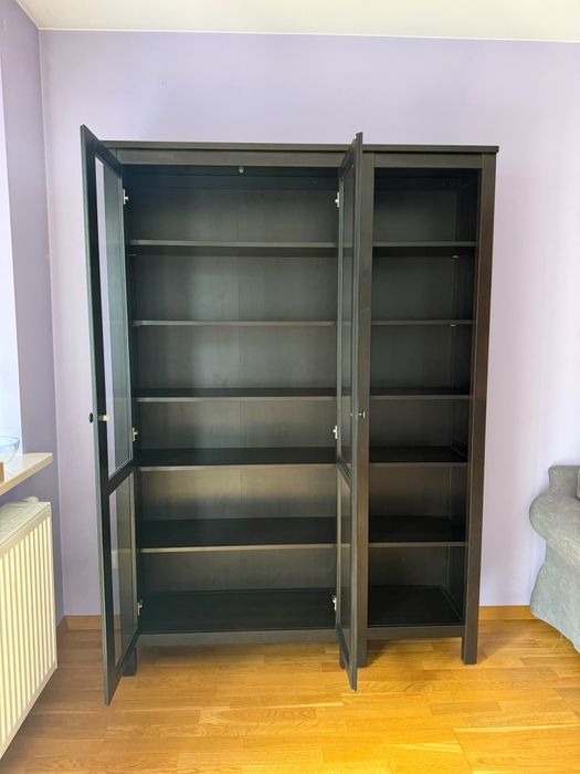 Witrynka szklana+ regał Hemnes Ikea