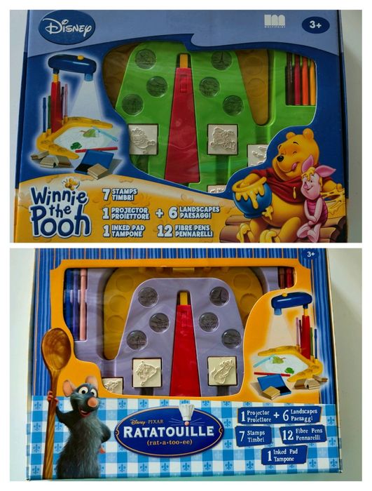 Atividades Projetor e Carimbos em Madeira Disney Winnie e/ou Ratatui