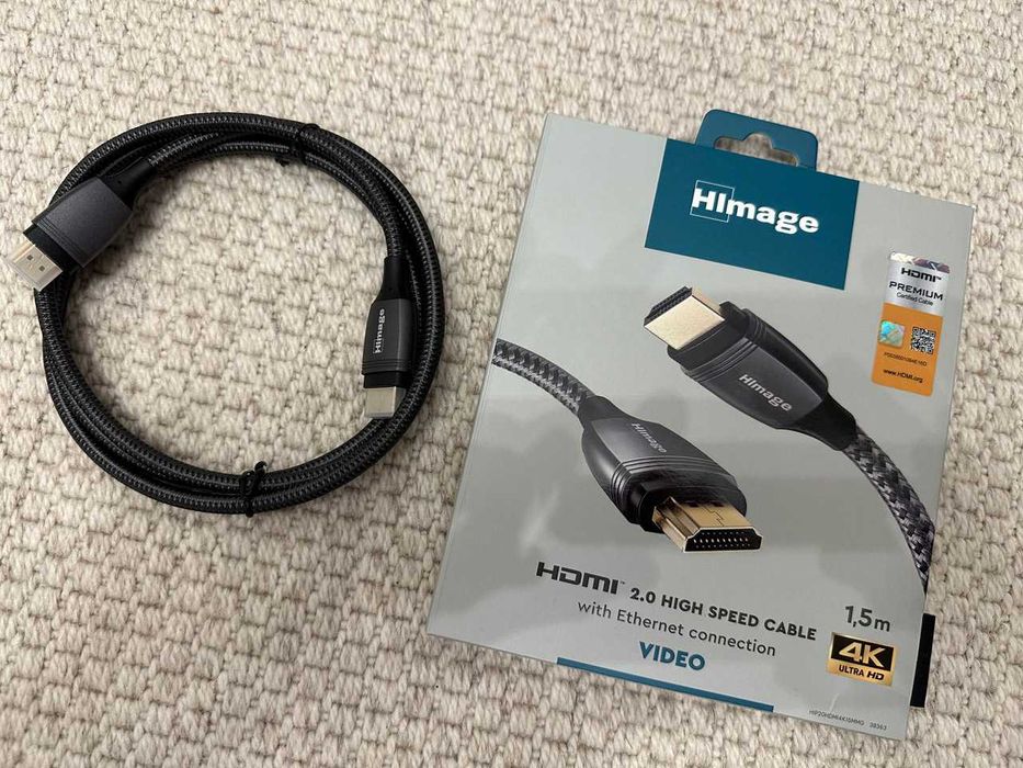Kabel HDMI2.0 4K UHD High Speed 1,5m w oplocie - NOWY!!!