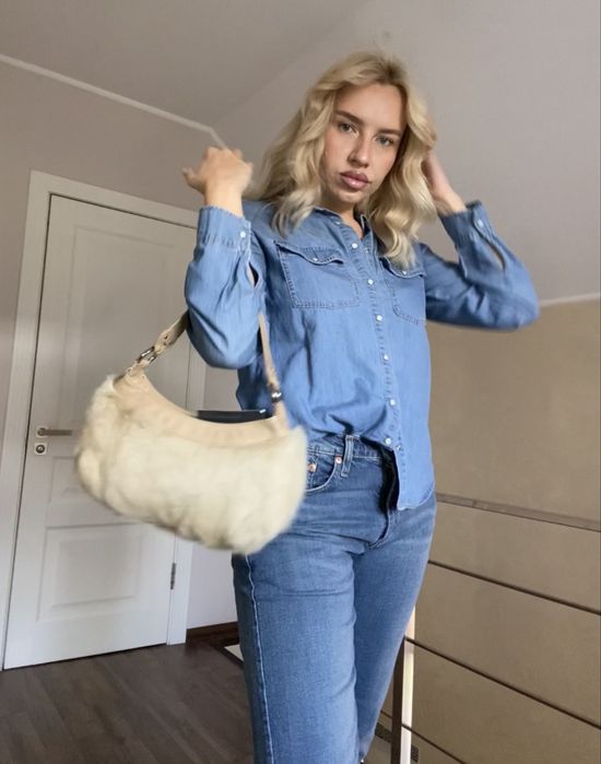 Унікальні шкіряні сумочки з хутром ! Нові, куплені в США!