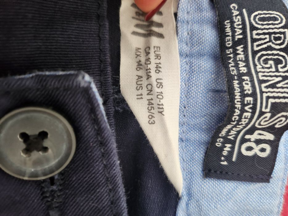 Spodnie granatowe H&M r 146