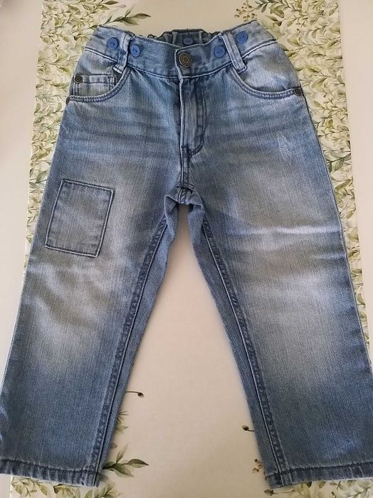 Piękne niebieskie jeansy HM rozm. 86