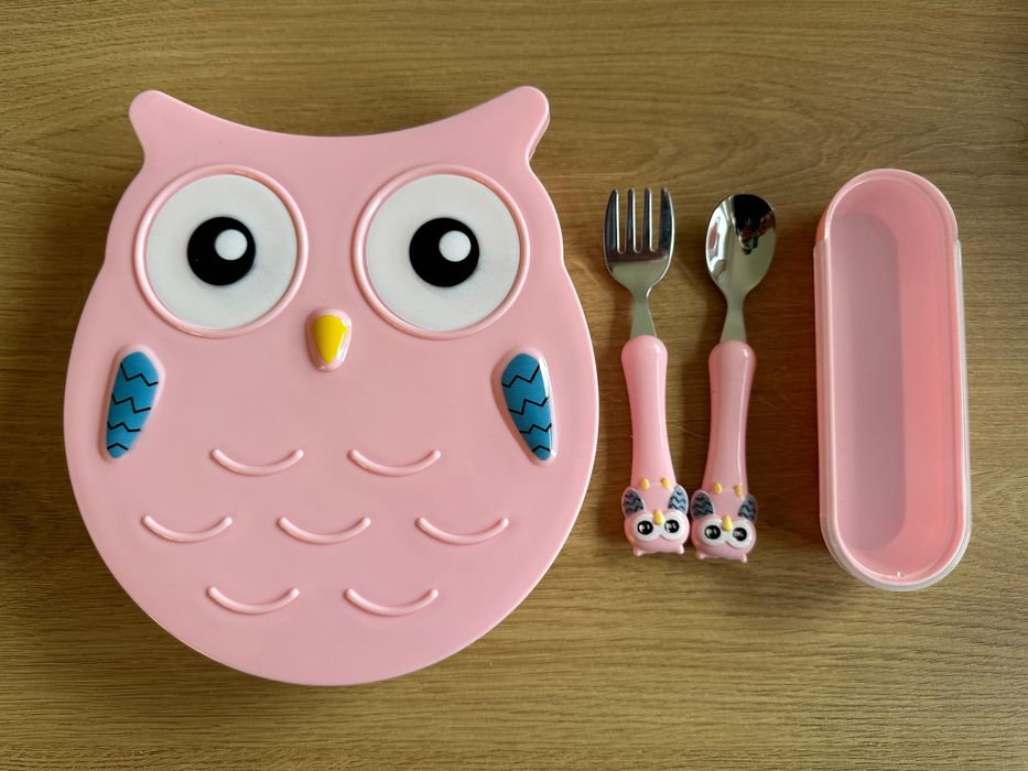 Prato Com Tampa + Talheres com Caixa Novo