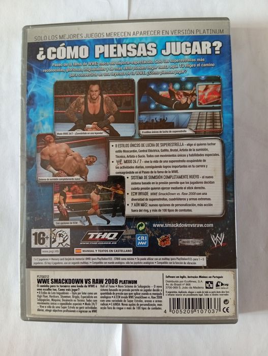 WWE SmackDown vs Raw 2008 (PS2) – Platinum