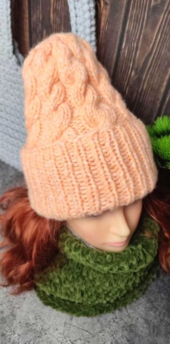 Czapki lux z alpaki i merino  handmade