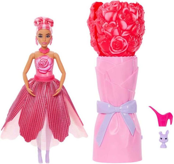 Барби Красная роза Barbie Petal Pop Rose Dress JMF59 Барбі Червона троянда