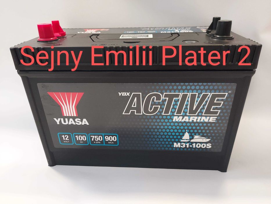 Akumulator do łodzi 12V YUASA 100AH Marine M31-100S 100Ah 750A
