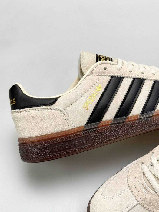 Чоловічі кросівки Adidas Spezial Beige Black AAA+ | Натуральна замша | Вʼєтнам | 41-45