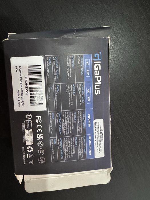 GiGaPlus AZ210 PCIe Wifi6 Card