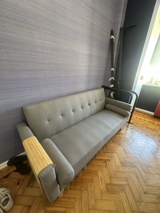 Sofa-cama Sklum Cinza