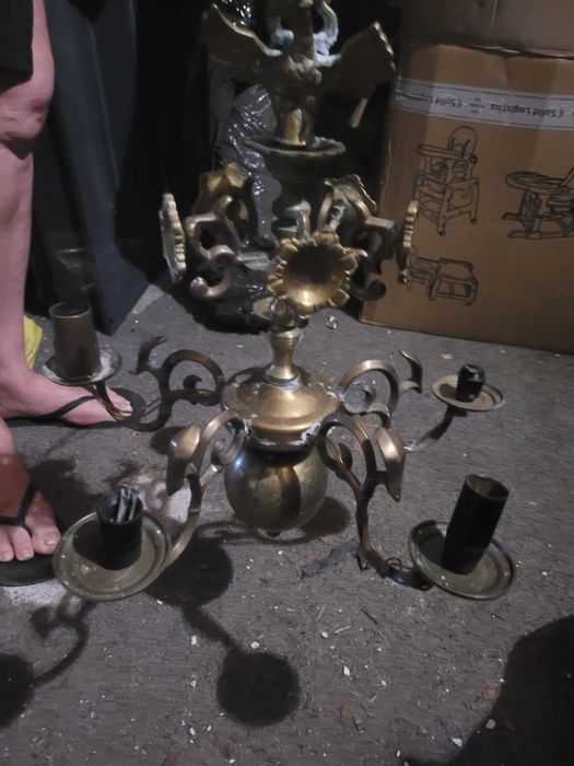 Mosiężny żyrandol księstwo warszawskie