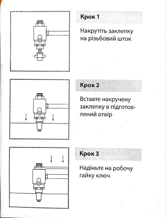 Заклепочник резьбовой УКРАЇНСЬКЕ ВИРОБНИЦТВО пистелет заклепочный