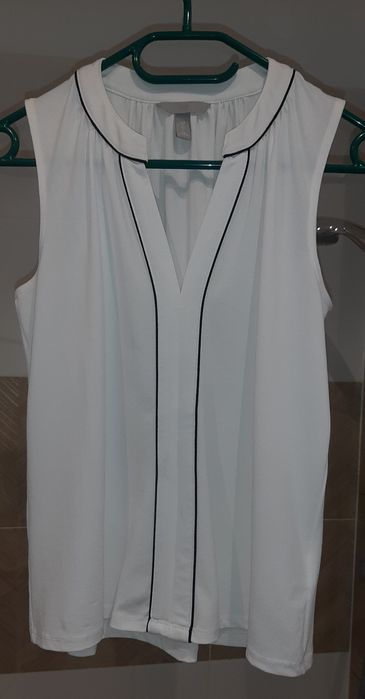 Bluzka H&M luźny krój kolor szampanski