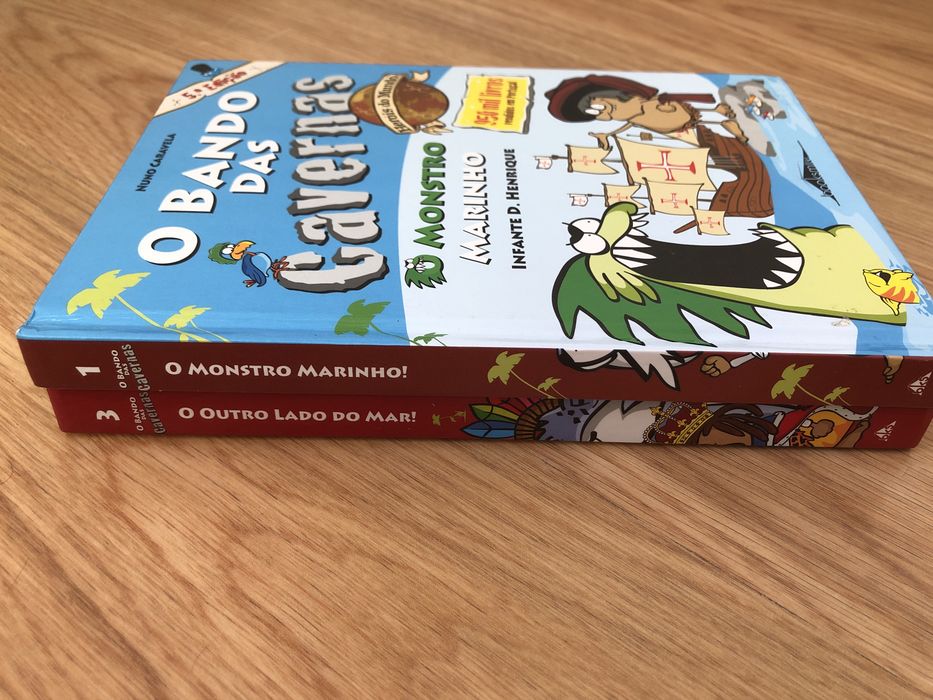 2 livros o Bando das Cavernas
